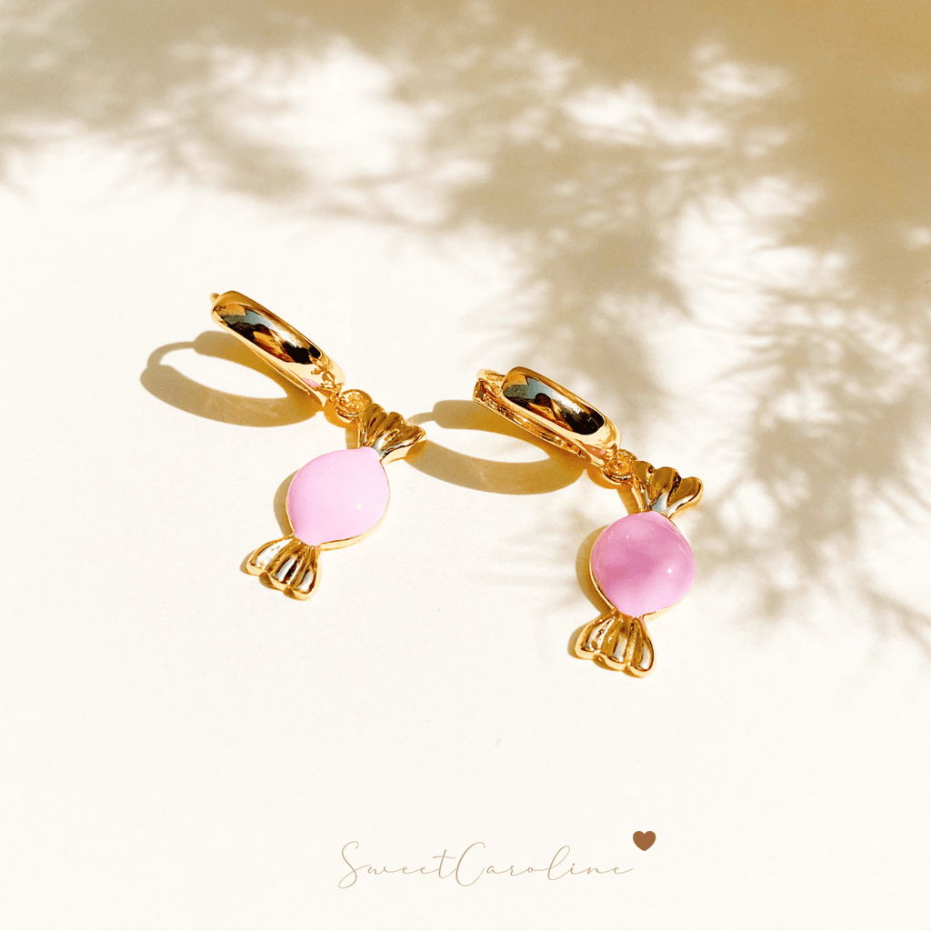 Aretes Caramelo Rosa - SweetCarolineJWL