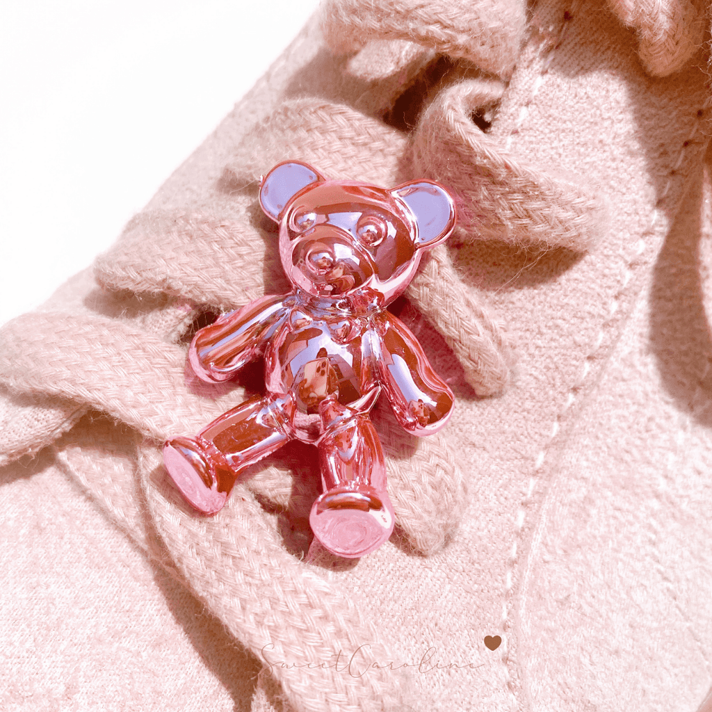 Shoe Charm Pink Teddy - SweetCarolineJWL