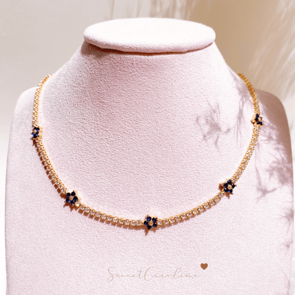 Choker Zafiro Flowers - SweetCarolineJWL