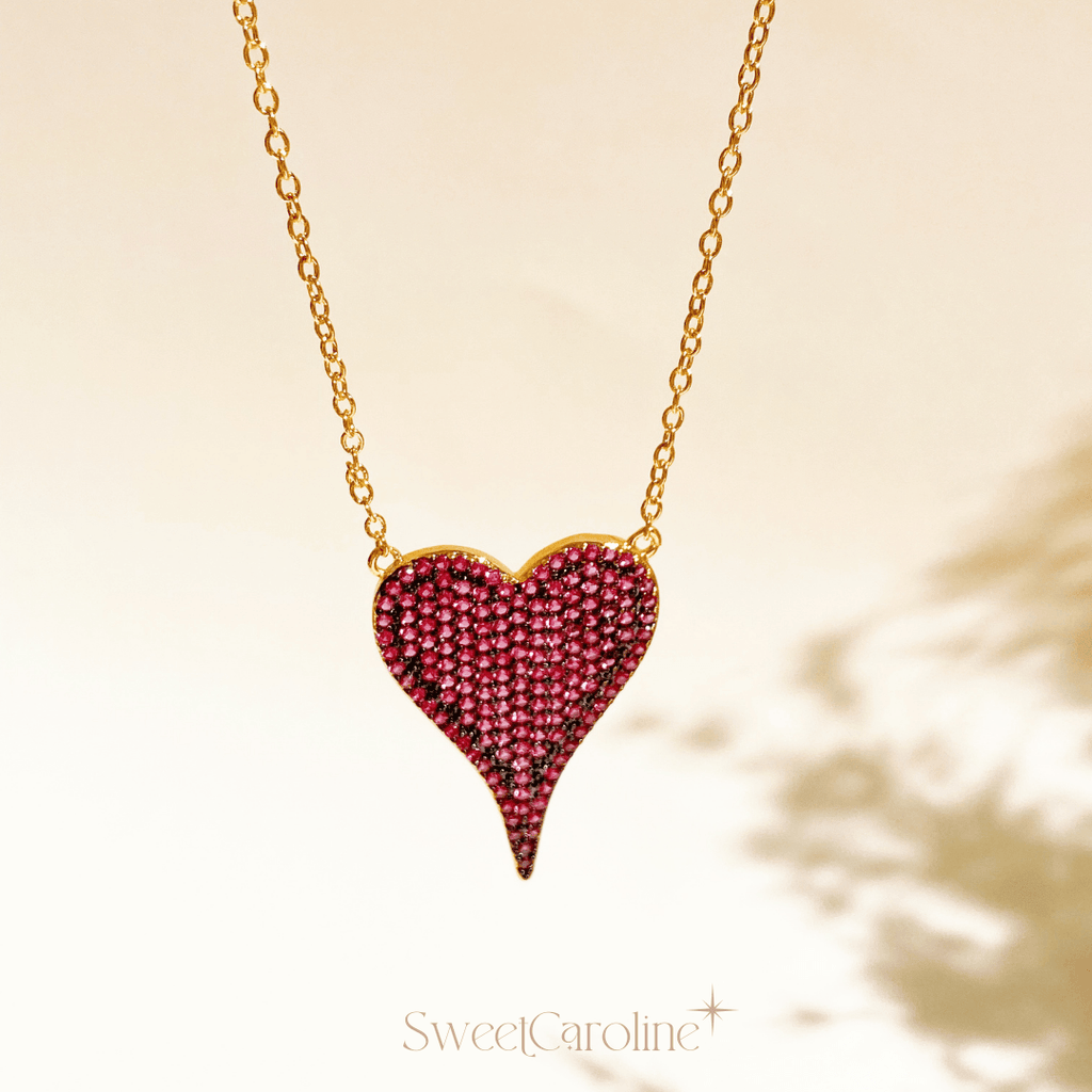 Collar Pink Spark Heart - SweetCarolineJWL