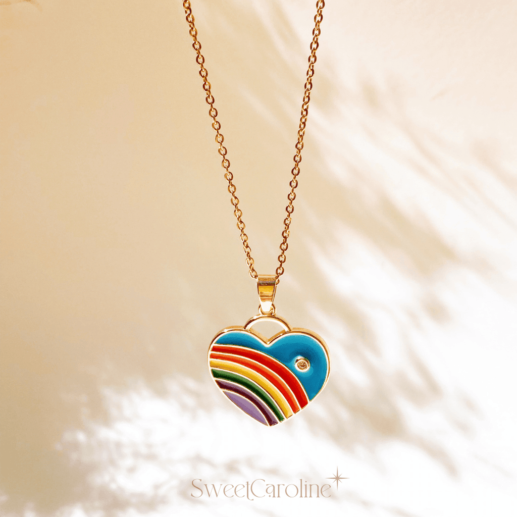 Collar Blue Rainbow - SweetCarolineJWL