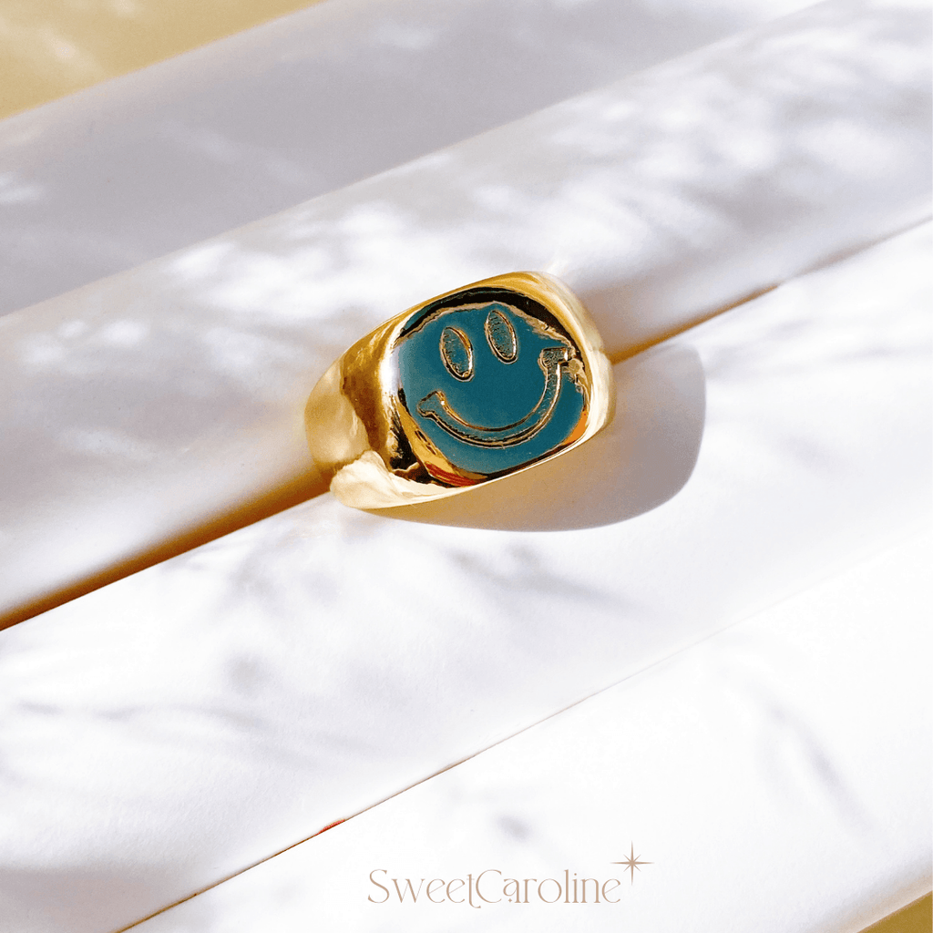 Anillo Gold Smiley - SweetCarolineJWL