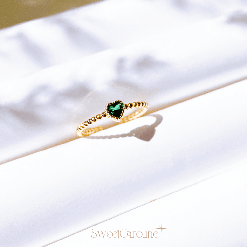Green Promise Ring - SweetCarolineJWL