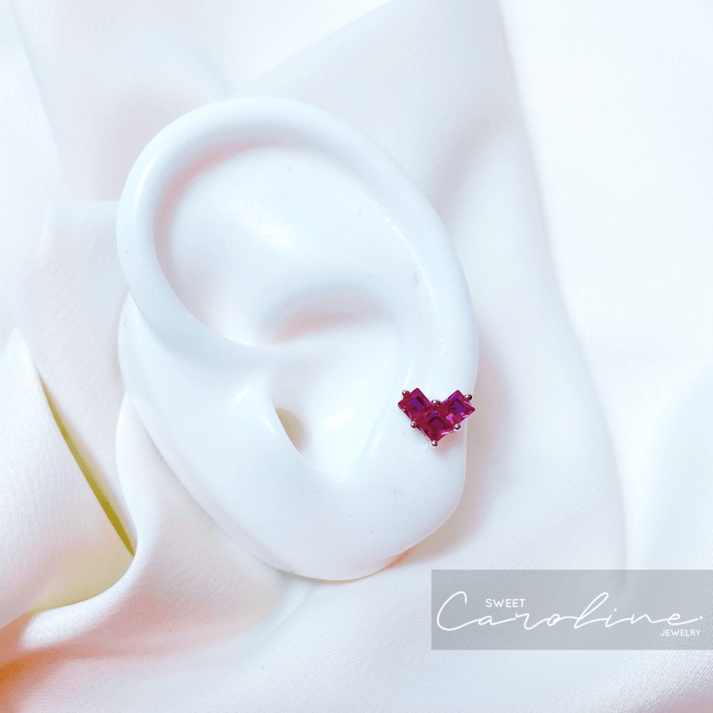 Piercing corazón cristales - SweetCarolineJWL
