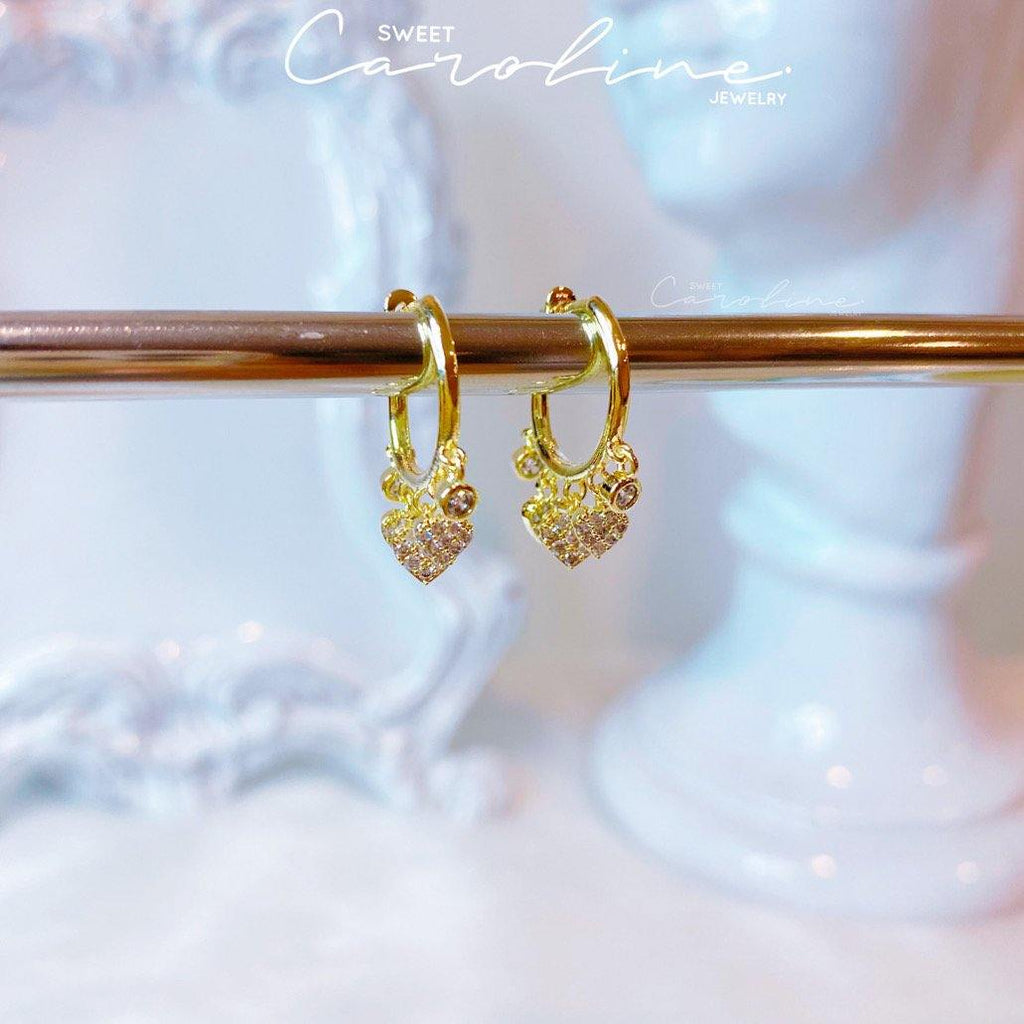 Mini arracadas Hearts - SweetCarolineJWL