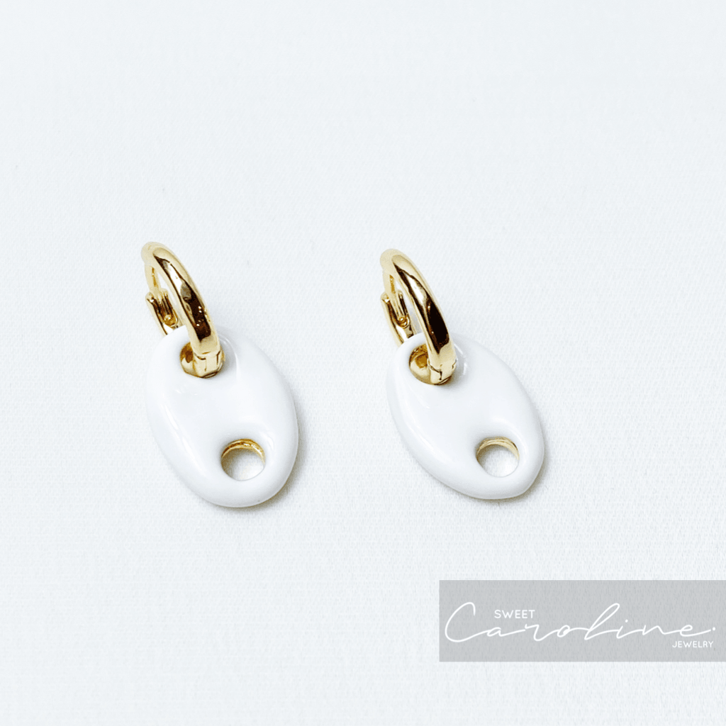 Hoops White Enamel - SweetCarolineJWL