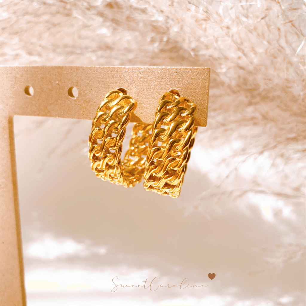 Arracadas Double Chain - SweetCarolineJWL