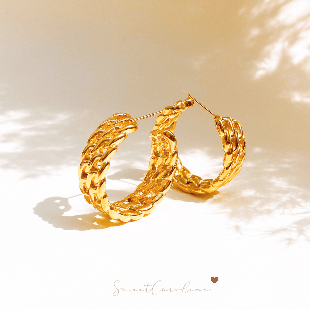 Arracadas Double Chain - SweetCarolineJWL