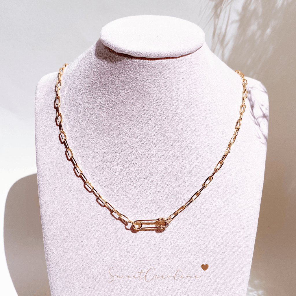 Collar Safety Pin Crystal - SweetCarolineJWL