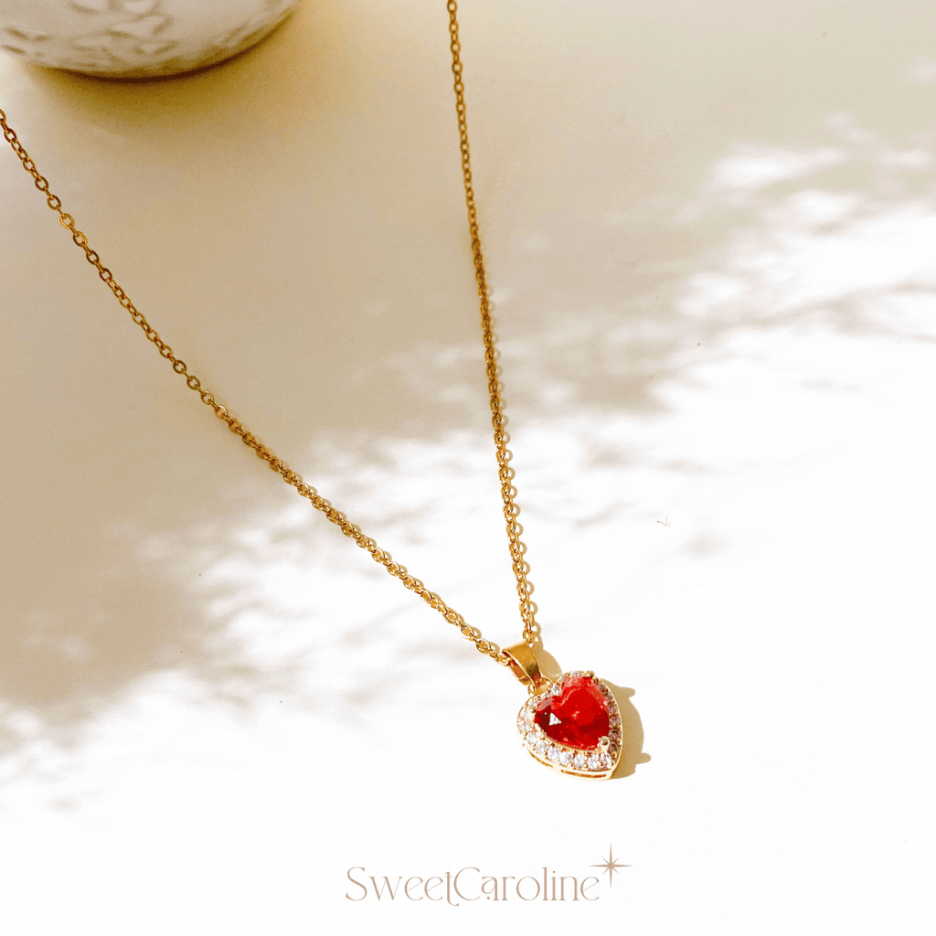 Collar Red Heart - SweetCarolineJWL
