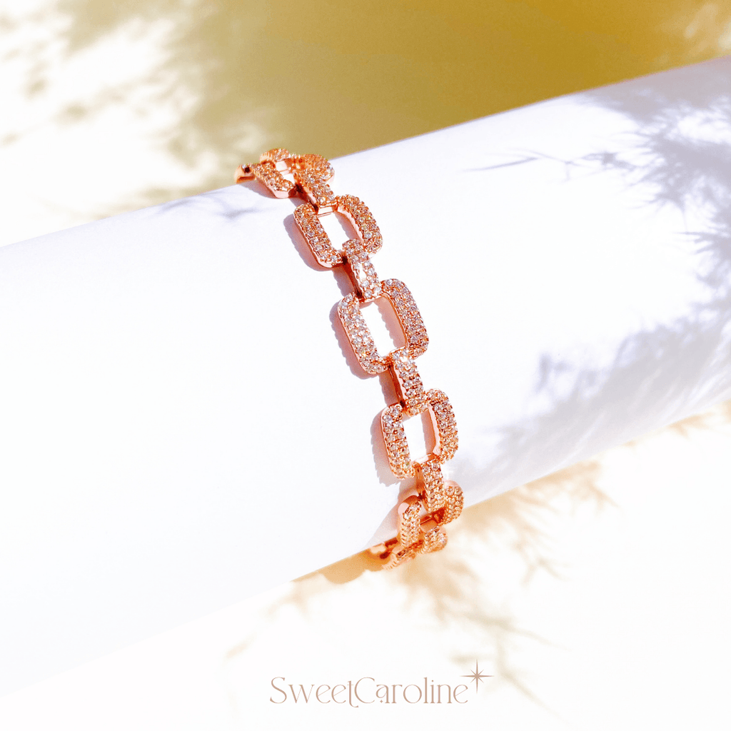 Brazalete Pink Chain - SweetCarolineJWL