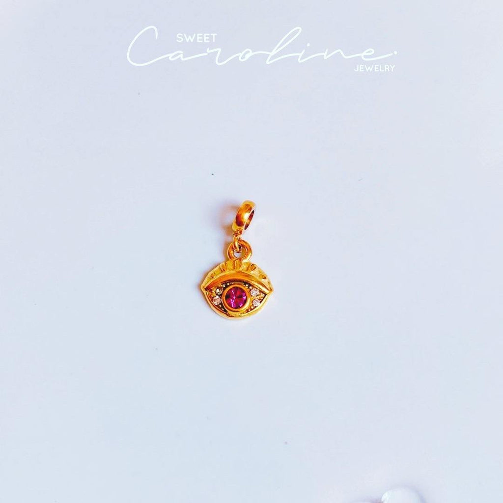 Mini charm Gold Evil Eye - SweetCarolineJWL